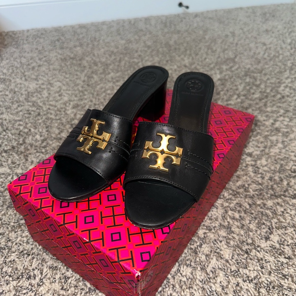 Tory Burch Black Slide Sandals